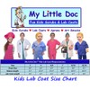 My Little Doc Custom Kids Lab Coat, Includes Embroidered Name,