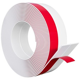 Elvone Weather Stripping, Door Draft Stopper Silicone Seal Strip for House and Glass Shower Doors for Collision and Side Gaps of Door and Windows, 36FT(L)，2 in(W)，White