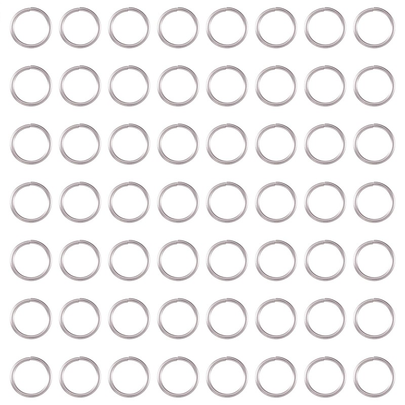 PandaHall 1000Pcs Stainless Steel Open Jump Rings 10mm Tiny Round