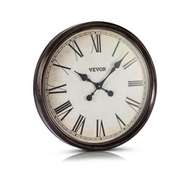 VEVOR Large Wall Clock, 20 in Wall Clock Roman Numerals, Battery Operated Non Ticking Silent Classic Decorative Round Clocks, for Living Room Bedroom Office Kitchen Dining Room Home Decor