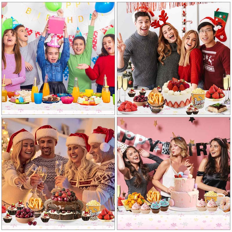 CINGHIA Birthday Tablecloth, Party Tablecloth, Disposable Tablecloth, Paper, Disposable Tablecloth,