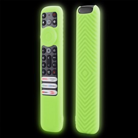 JCMOYUTY RC923 Remote Cover Case for TCL RC902V RC902V FMR1 / RC813 FMB1 / RC923 (2023) TCL Q6 Q7 QM8 S4 S3 Series Google TV Remote Control Silicone Green Sleeve Glow in Dark