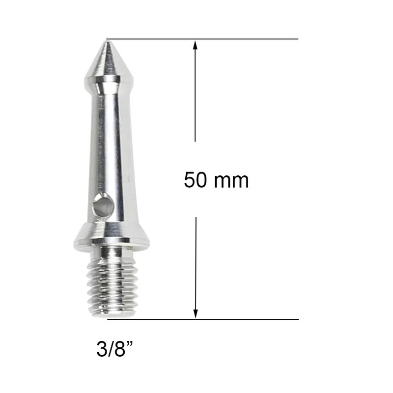 TINKTEEK 3/8 Inch Tripod Spike Feet Tripod Tips Stainless Steel