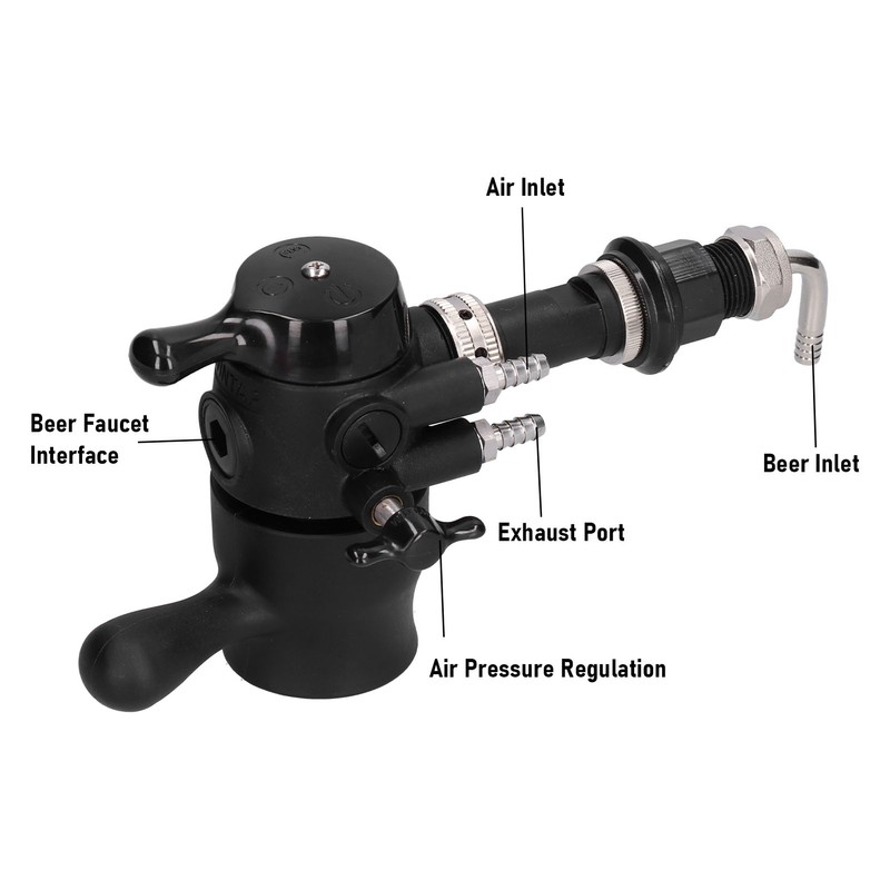 Craft Beer Defoaming Tap Device Set Beer Bottle Filling Faucet