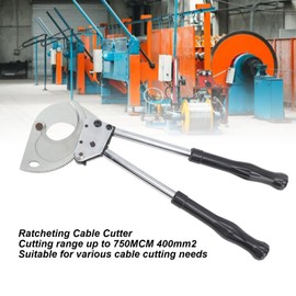Ratchet Cable Cutters Ratcheting Cable Cutters Ratcheting Cable Cutter Ratchet Wire Cutter 750Mcm 400Mm2 Dia65Mm 2.6In Labor Saving Ratchet Wire Cutter