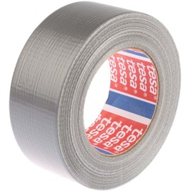 Tesa 4615 Professional Universal - Duct Tape, American Fabric Tape for Repairing, Fixing, Packaging, Marking and Sealing - for Indoor and Outdoor Use - (Grey, 50 m)