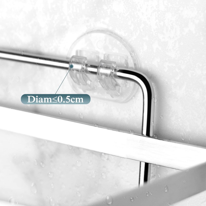 EAGMAK 2 Pack Transparent Shower Caddy Adhesive for Replacement, No
