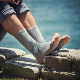 Glucology Copper-Based Socks Single Pack| Grey | Non-Binding | Extra-padding | (Mens 9.5-11 / Womens 10.5-12)