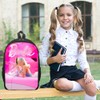 Simmpu Pink Girls' Backpack, Cartoon Princess Children's Backpacks, Princess Backpack