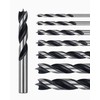 Wisechain 11-Piece Brad Point Drill Bit Set for Woodworking (1/8"