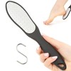 TAKES Exfoliating Heel Care, Heel File, Double-Sided, Stainless Steel, Exfoliating