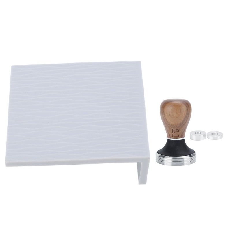 Silicone Coffee Tamper Mat Stainless Steel Coffee Tamper with 58mm