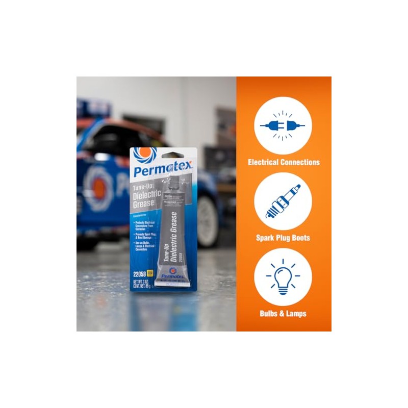 Permatex Grasa Dieléctrica, Transparente, 3 Oz