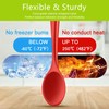 Armrouns 4pcs Small Silicone Spoons Nonstick Kitchen Spoon Silicone Serving