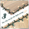 120 Pcs Christmas Light Clips Outdoor Hang Plastic Hook, Green