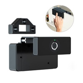 Lancoon Fingerprint Lock Set, Electronic Smart Keyless Lightweight USB Charging Easy Installation Security Anti-Theft for Private Cabinets Drawers Wardrobe Wooden Furniture Home Office Company