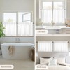 HOMEIDEAS Non-See-Through White Privacy Sheer Kitchen Curtains, 30 X 36