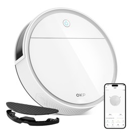 OKP Life Robot Vacuum and Mop K5P Pro 2-in-1, 5000Pa Suction Robot Vacuum Cleaner, Self-Recharging, Wi-Fi/APP/Alexa/Remote Control, Ideal for Hard Floors & Pet Hair