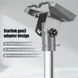 Gen 3 Pole Mount Kit for Starlink Gen3,9ft Starlink Ground Pole Mount Kit a Durable 1.5'' Diameter Pole,1.5mm Thickened Tube Wall Starlink Gen 3 Mount with Starlink Gen 3 Pipe Adapter