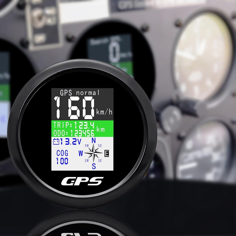 KAOLALI Boat Speedometer GPS Speedometer, 85mm Stainless Waterproof Speed Gauge