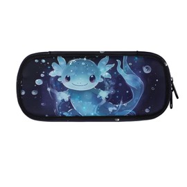 POLERO Axolotl Pencil Case Boys Back to School Supplies Cute Pencil Holder Pen Pouch with Compartments