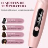 Cepillo Térmico Nuowei,cepillo Redondo De Cerámica, Rosa