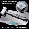 Gourmet Easy Meat Tenderizer Mallet Stainless Steel, Premium Meat Hammer