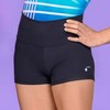 Destira Girls Gymnastic High Waisted Shorts, Black - Compression Athletic