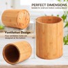 Bamboo Utensil Holder, Large Utensil Holders for Kitchen Counter, Bamboo