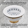 Westbrass D213-50 3-1/2" Wing Nut Twist Style Large Kitchen Sink