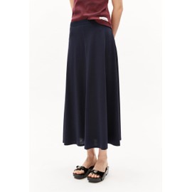 ARMEDANGELS Women's Jersey Skirt Made of Tencel™ Lyocell Mix Ilenaa Laraa Midi Skirt Loose Fit, Night sky, S