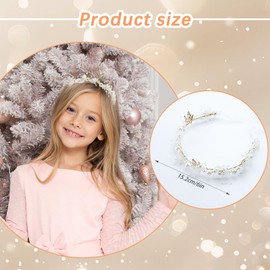 QUYLIXX 4 Pcs Flower Girl Headpiece Rhinestone Crystal Wedding Headband Bridal Flower Headband for Girls Hair