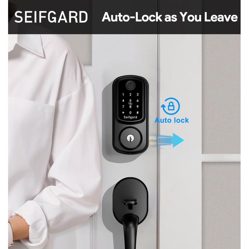 Keyless Entry Door Lock with Handle Set, Smart Door Lock