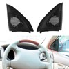 Pair Car Door Speaker Cover Audio Tweeter Trim Black Replacement