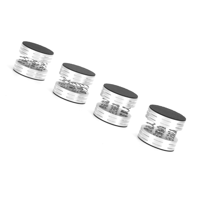 4PCS Spring Speaker Spikes Sound Dampening Feet for HiFi Amplifier/Speaker/Turntable/PlayerSilver