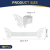 sourcing map 100Pcs Butterfly Paper Napkin Rings, 3D Laser Cut