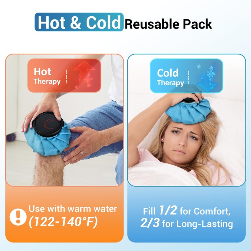 Comfytemp Ankle Ice Pack Wrap, Refillable Wearable Ice Bags for