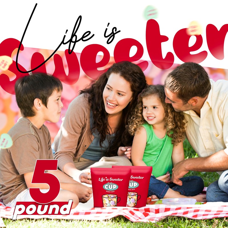 By The Cup By The Cup Small Candy Conversation Hearts,