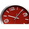 Bernhard Products Metal Wall Clock Modern Silver & Wine 10