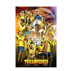Amor Eterno Club América Poster - Tri Campeón Liga MX 2024, Champions Wall Decor for Fans VROJS4 Gift Hanging  Decoration - Size: 8x12in