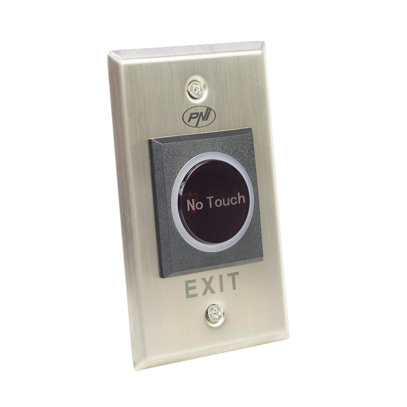 Recessed access switch PNI PB103, touchless, NO/NC/COM, 12V/24V DC, status