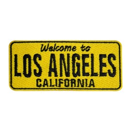 Los Angeles Travel Patch, Los Angeles Patch, Travel Los Angeles Patch, Groovy Patch Embroidered Iron on Sew on Patch Badge for Clothes etc. 10x4.5cm