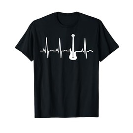 Bass Player Shirt - Bass Guitar Player Heartbeat T-Shirt T-Shirt