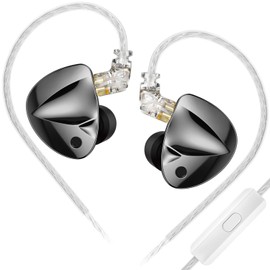 KZ DFi Tunable IEM Eabuds for Audiophile,KZ HiFi Dyanmic Driver in ear Monitor Heavy Bass in ear Headphone,Stereo DJ Earphone (No Switch, with Microphone)