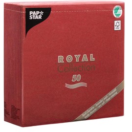 Royal Collection Napkins, Plain 40 x 40 cm, pack of 50, bordeaux