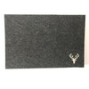 CH Trading Felt Deer Rectangular Placemats in Dark Grey with