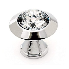 Alno C214-PC Traditional Crystal Knobs, 1-1/4", Polished Chrome