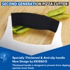 KEISSCO Pizza Cutter Stainless Steel Ulu knife Razor Sharp Rocker