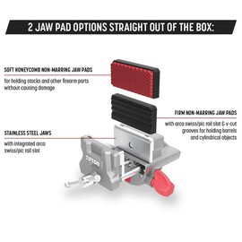 Tipton Best Gun Vise 360 with Swiveling Head Design, Non-Marring Jaw Pads, and Stainless Steel Jaws for Gunsmithing, Gun Cleaning, Scope Mounting