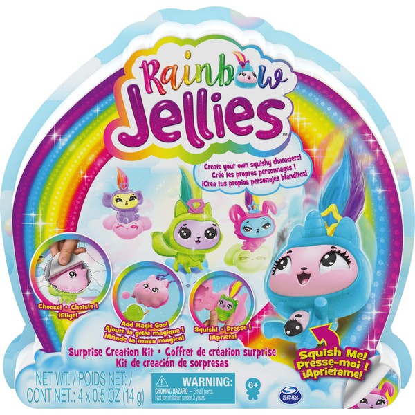 Rainbow Jellies Creation Kit with 25 Surprises to Make Your Own Squishy Characters, for Kids Aged 6 and Up